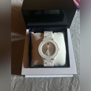 New Movado Bold watch in white
